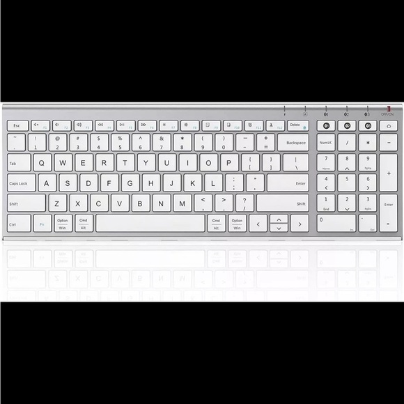 iCleverMulti device  IC-GK03 Bluetooth wireless keyboard. White/Silver - Picture 8 of 16